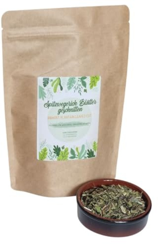 IGART FOOD & WOOD Llantén Menor Hojas Cortadas Plantago Lanceolata Para Infusiones Y Té Herbal Ingrediente Botánico Tradicional (100g)