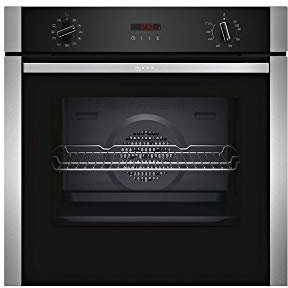Neff B2ACG7AN0 - Forno pirolisi in acciaio inox, multifunzionale, calore girevole o pulsato, 71 litri, porta fredda (4 vetri), classe energetica A