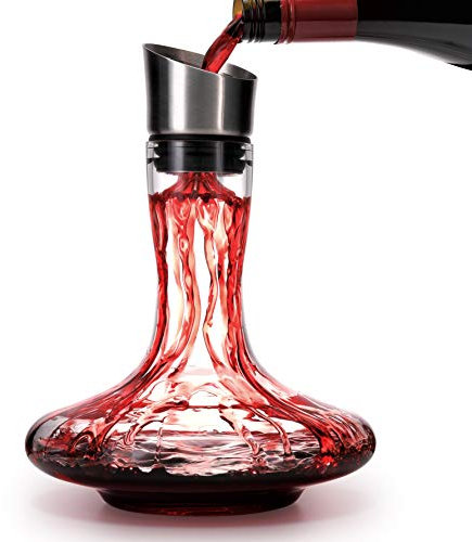 Aérateur de bouteille de vin avec bec verseur pour aération, décanteur compatible avec toutes les bouteilles standard
