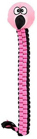 TYROL JOUET CHIEN JUNGLE ROPE FLAMANT ROSE 40 CM
