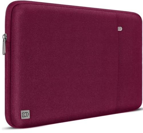 DOMISO Funda para portátil,Funda para MacBook Pro de 16 Pulgadas M5 (2026)/M4 (2025)/M3/M2/M1/Max, Funda Impermeable para portátil de 15,6 Pulgadas para Mujer, Funda Protectora, Burdeos