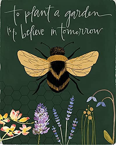 RIFOSA 6x8 Vintage Tin Sign To Plant A Garden Is To Believe In The Bees Of Tomorrow Metal Tin Sign Metal Plaque