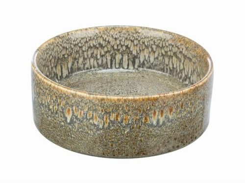 TRIXIE Hundenapf Keramik 400 ml, Keramiknapf blau - praktischer Fressnapf für Hunde ø 13 cm, standfest, robust und spülmaschinenfest – 25112