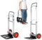 COSTWAY Sackkarre klappbar, Transportkarre mit Teleskopgriff & Faltbarer Ladefläche, belastbar bis 100 kg, Transportwagen Alu Handkarre, für Haus, Garten, Lager