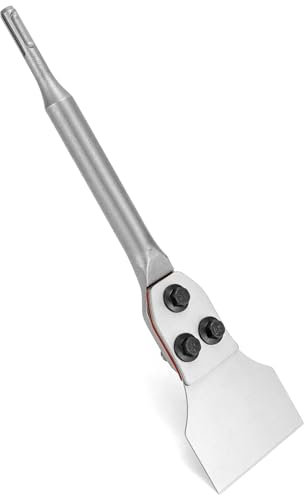 QWORK® Brocas de Cincel SDS, Raspador de Piso 300 x 75mm para Azulejos, Adhesivo y Eliminación de Superficies de Paredes