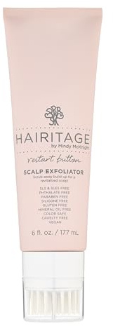 Hairitage EXFOLIATING BUTTON FOR DRY AND SENSITIVE SCALP: Promotes Scalp Health: Clarifying Exfoliating Scalp for Healthier Hair 6 oz (Pack D)