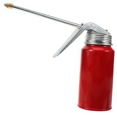 Anneome High Pressure Oil Can Pump 200ml Red Lubrication Oiler for Car Motor Oil for Automotive Maintenance Random Color