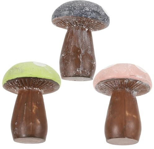 KITANDOVE Ensemble De Décorations De Champignons Mignons Statues De Champignons en Résine Ornements De Jardin pour Paysage De Mousse Et Décoration De Jardinière