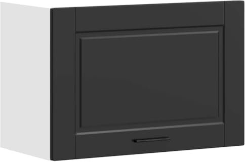 vidaXL Küchen-Hängeschrank Porto Schwarz Holzwerkstoff, Wandschrank Küche, Wandschrank, Oberschrank, Küchenschrank, Hängeschrank, Oberschrank Küche