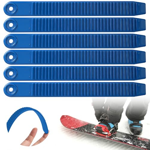 Udbrud 3 Pares de Correas de Tobillo para Snowboard, Fijación para Escalera, Tabla de Snowboard Unión Lengua del Dedo del pie Correas de Escalera, Correa de Repuesto para Ratines en Línea (Azul)