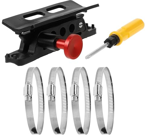 IWOWHERO Support D'extincteur pour Voiture Réglable en Alliage D'aluminium Clé, Porte-extincteur Compact Compatible Véhicules ATV/utv, Fixation Robuste pour Sécurité Incendie,