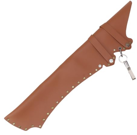 Asixxsix Carquois pour flèches de tir à l'arc, carquois Dorsal en Cuir PU, Fixation Ceinture, Boucle réglable, Grande capacité, Fait Main, pour Le tir sur Le Terrain et l'entraînement (Brown)