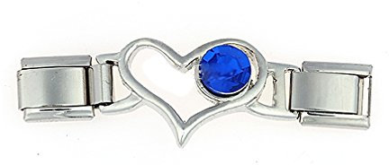 Akki Italian Charms passt auf Armband Elemente Classic Silber Italy Gold Edelstahl Links Glider Kult Trend modele Basisarmband 9mm/18 Glieder matt glänzend kompatibel mit Original Nomination Model#3