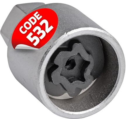 SW-Stål 02383L-12 Fälglås Adapter 532 för VW - Demontering och Hjulsäkring