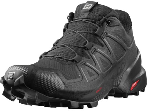 Salomon Speedcross 5 Damen Trail Running Schuhe, Grip, Stabilität, Passform, Black, 39 1/3