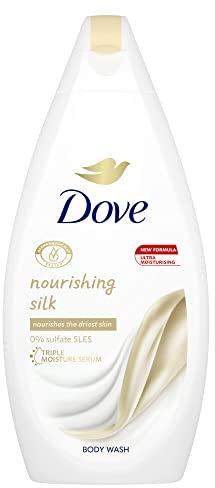 Dove Nourishing Silk Body Wash microbiome-gentle for softer, smoother skin after one shower 450 ml