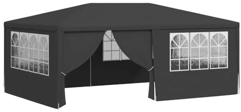 VidaXL Professionelles Partyzelt mit Seitenwänden 4 × 6 m 90g/m² anthrazit