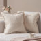 Topfinel 2er Set Kissenbezug 40x40 beige Kordsamt Kissenbezüge Kissenhülle Dekorative Kissenbezug Sofakissen Couchkissen Dekokissen Zierkissenbezug Deko Kissenhülle mit Verstecktem Reißverschluss