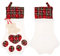 TOPANBIETER 999 Weihnachtsstrumpf rot Tierpfote Weihnachten Kamin Nikolausstrumpf Weihnachtsdekoration Advent Festliche Strümpfe 46x28 cm (rot)