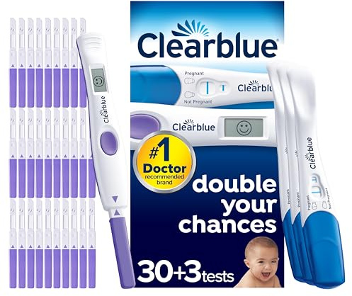 Clearblue Advanced Digital Ovulation Test and Early Pregnancy Test - Trying for A Baby Kit, Double Your Chances of Getting Pregnant, 30 Digital Ovulation Tests and 3 Ultra Early Pregnancy Tests