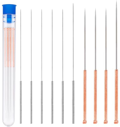 Lot de 10 aiguilles de nettoyage pour buses d'imprimante 3D - En acier inoxydable - 0,15/0,2/0,25/0,3/0,35/0,4/0,5/0,6/0,8/1,0 mm