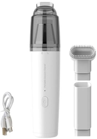 Aspirateur portable pour voiture - Aspirateur sans fil portable - Aspirateur à main sans fil - Nettoyeur de poussière portable - Chargement USB - Aspirateur automatique pour