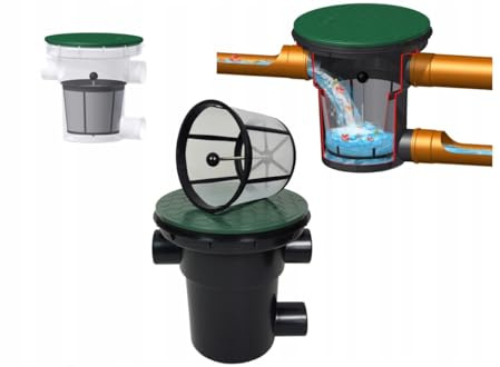 Zisternenfilter Filterkorb 305mm Entnahmestange Regenfilter Erdtank Gartenfilter Regentonne Vorfilter Erdtank Wassertank KG Rohr Gartenpumpe Brunnen
