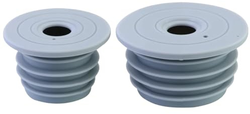2 pezzi tappi di scarico per tubi di scarico, tenuta di lavatrice tubo di scarico, tappo scarico lavatrice, grigio, per bagno, cucina, lavello, piscina mop