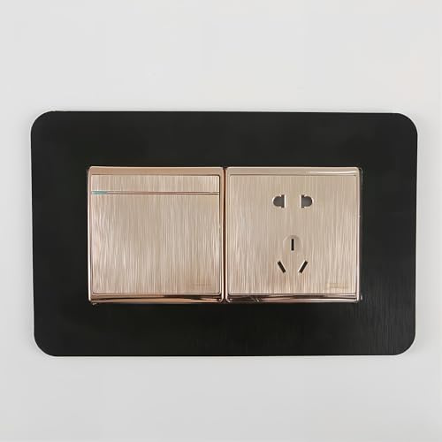 2 Pack Double Light Switch Surround, Square Shape Plates Acrylic Socket Surround, Light Switch Cover for Home & Office Wall Switch Decoration(9x17.5cm)