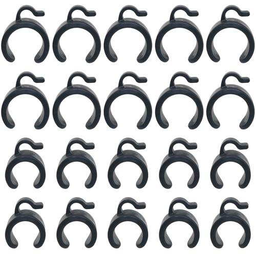 FMHXG Morsetto per cavo treppiede per trasmissione in diretta, 20 mm, diametro del tubo in plastica, clip per cavo dati da 25 mm, staffa compatibile con tablet, proiettore, microfono, supporto per