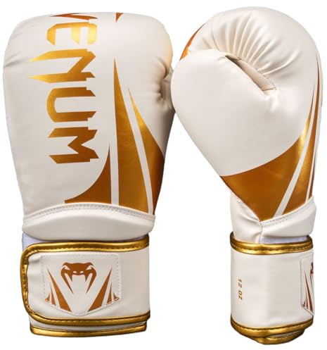Venum Challenger 2.5 Guanti da Boxe - Bianco/Oro - 14-Oz
