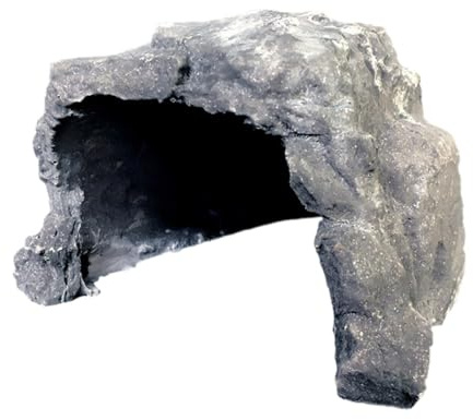 Veemoon Cachette Décorative pour Reptiles en Résine Robuste Grotte Réaliste pour Terrarium Décoration D’Aquarium et Habitat de Tortues Accessoire Fonctionnel pour Couleur Aléatoire