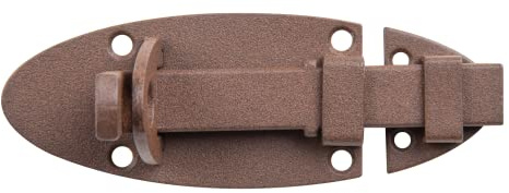 Alberts 300661 DURAVIS® Schlossriegel | mit flachem Griff | rostbraun duplexbeschichtet | Platte 90 x 44 mm