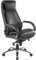 Kijng Chefsessel Throne - Schwarz Echtes Leder mit Hartbodenrollen Ergonomischer Bürostuhl Schreibtischstuhl Drehstuhl Büro