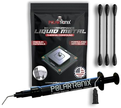 Liquid Metal Thermal Paste 5 Gram Pack - Highest Thermal Conductivity - Made in USA -PS5, CPU, GPU, Laptop - 5 Grams Eco Package - Ready to Apply Liquid Metal for PS5