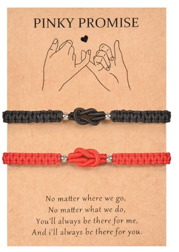 MANVEN Regalos Parejas Pulseras Parejas Hilo Rojo del Destino Aniversario