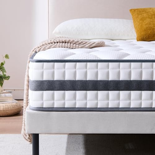 Twirest Matelas 160x200x22 cm Matelas à Ressorts ensachés individuels | Matelas 160 x 200 x 22 cm, à ressorts ensachés individuellement, confortable, respirant et offrant un bon maintien