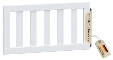 ALAVYA HOME® Kinderbett Bodenbett Titan Tür- aus Buchenholz I abnehmbarem Tür für Bodenbett Montessori Kinderbett (Weiß, 80 x 160 cm)