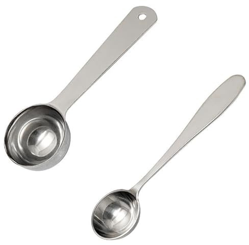 DIFLAX 2 Pezzi Cucchiai Dosatori Cucchiaio Dosatore per Tè Sfuso Cucchiaio da Tè Matcha Dosaggio da 5ml e 20 ml Misura Precisa e Facile Ideale come Regalo