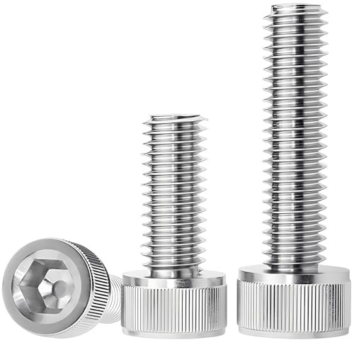 MIETONG 20 Piezas Tornillos Cilíndricos con Hexágono Interior - M6 x 30mm Tornillo Allen Acero Inoxidable 304 Tornillos de Máquina con Rosca Completa para Elementos de Fijación