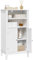 EUGAD Mueble de Baño, Eatantería de Salón, Estante para Baño Cocina Dormitorio, 92,5x30x50 cm, Blanco, MDF