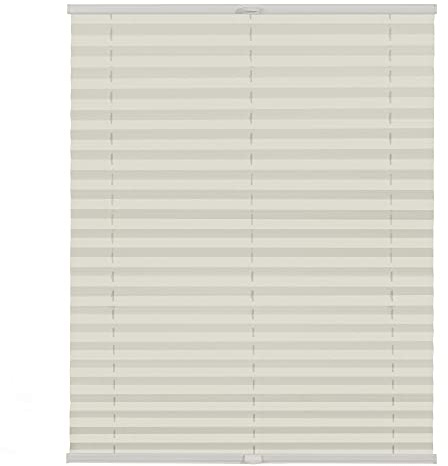 Lichtblick Plissee Klemmfix nach Maß, ohne Bohren, verspannt, Verdunkelung, Blickdicht, Made in Germany, Verdunklungsplissee, weiß 40 cm x 130 cm (B x L)