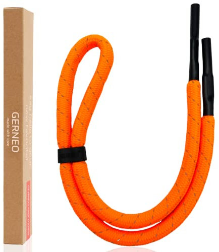 GERNEO® – ORIGINAL Olympia IV – schwimmfähiges Sport Brillenband Neopren – reflektierenden Streifen – neon orange verstellbar mit Kabelzug – wasserfestes Sportbrillenband & fester Halt für Wassersport