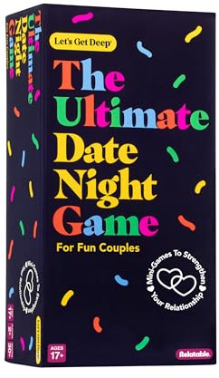The Ultimate Date Night Game by Relatable, Great for Couples Games and Stay at Home Date Night Ideas, From The Makers of Let's Get Deep Relationship Card Game, Includes 200 Cards & Spinner