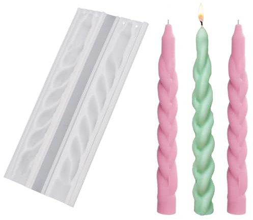 Spiralkegel-Kerzenform, Gedrehte Silikon-Kerzenform, Duftkerzenform, Kuchenkerzenform, Valentinstag, Weihnachts-Kerzenlicht-Dinner-Silikonform(rund)