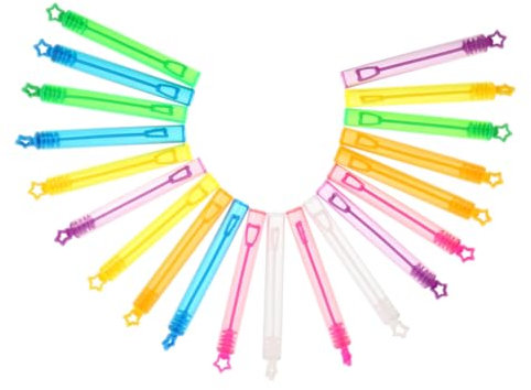 NAMOARLY Bunte Seifenblasenflaschen Partygeschenke Für Jungen Und Mädchen 30 Stück Leere Seifenblasenstäbe Mit Sternen Für Geburtstagsfeiern