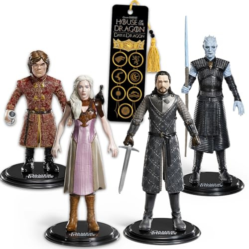 Game of Thrones Collectible Figures Set - Bundle of 4 GoT Action Figures: Daenerys, Jon Snow, Night King, Tyrion Plus More | 7 Game of Thrones Toys