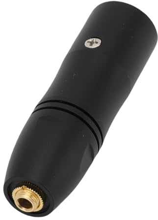 LICAEVEY 3,5 Mm Hona Till XLR Hane-adapter, XLR-adapter med Strömomvandlare, 12-48V Till 3-5V Strömgängad Låsning för RODE HS2 Lavalier Mics Professional Recording