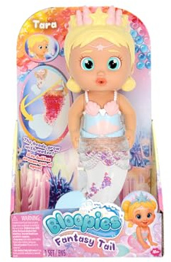 Bloopies FANTASY TAIL TARA Bambola da Bagno Sirena Acquatica con Coda Riempibile di Palline che si Espandono con l’Acqua e Spruzza Acqua per Più Divertimento Bambini dai 2 anni in su