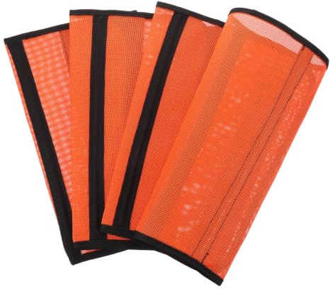 GATHINESS Protector de Patas de Caballo Naranja de Malla PVC Transpirable, Ligero y Flexible, 4 Piezas para Actividades Deportivas Aire Libre en Verano